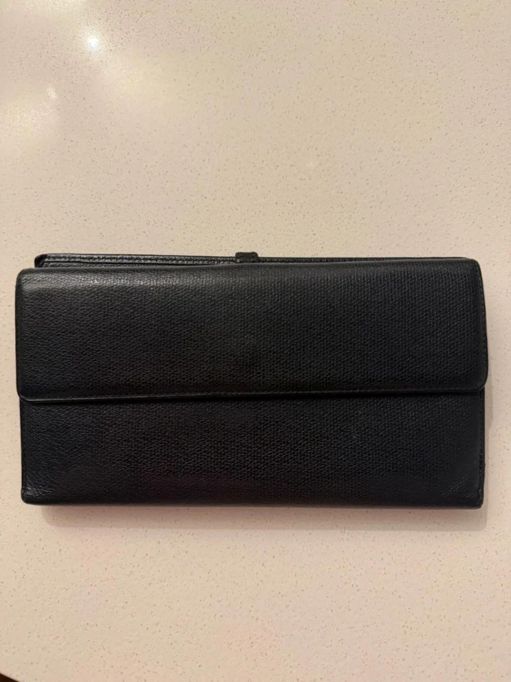 CHANEL Black Caviar Leather Continental Wallet USED